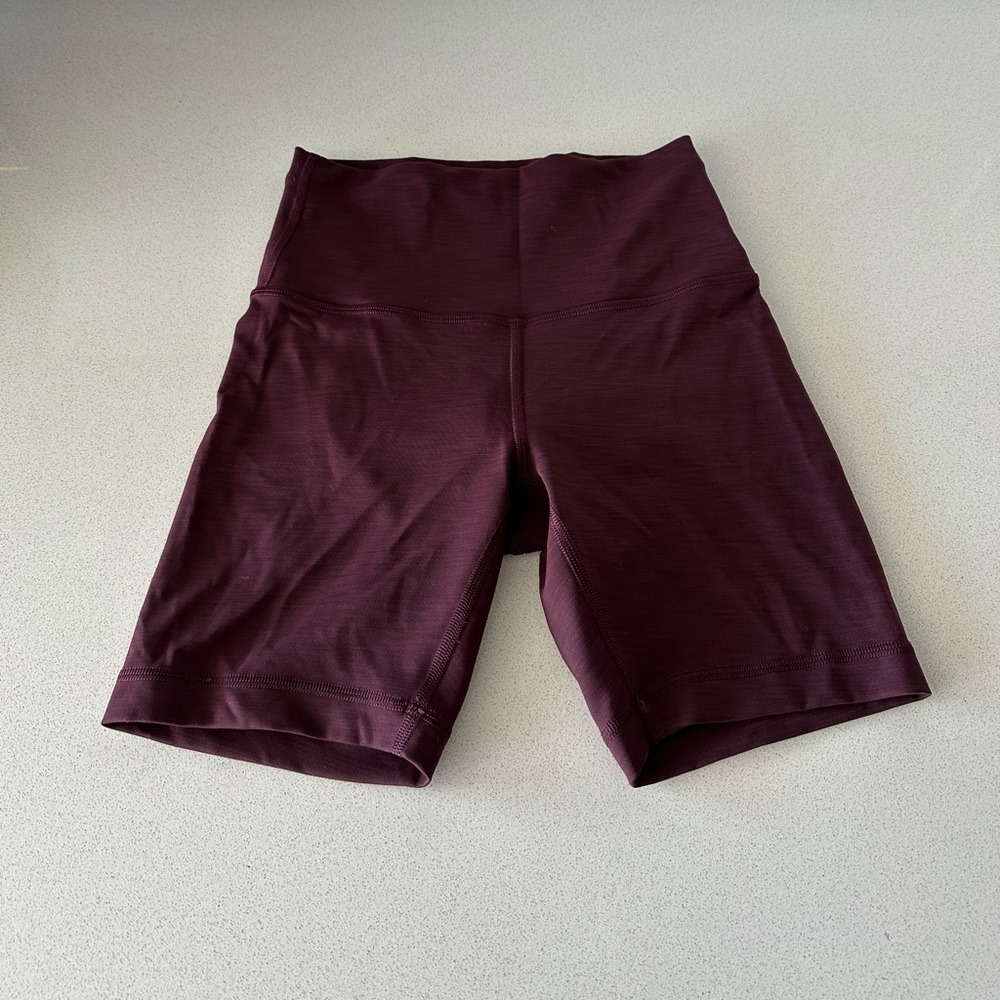 NWOT Wunder Train High Rise short 6” - Red Merlot - Size 4